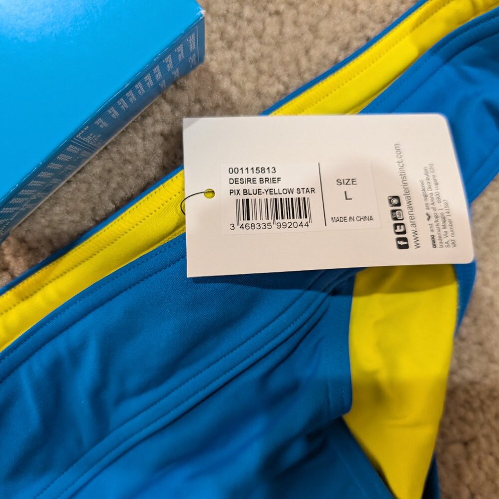 NTW Arena bikini bottoms, L, Blue-Yellow star - Picture 3 of 10